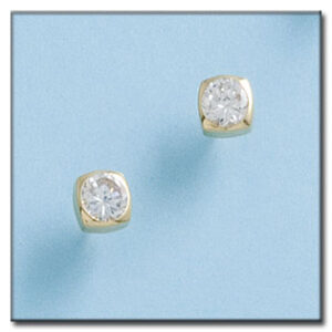 Pendientes oro 18kl cuadrados