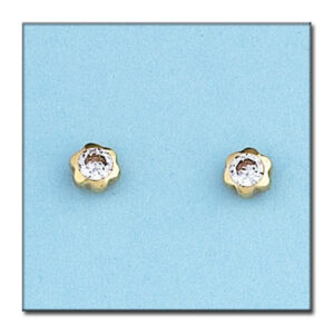 Pendientes oro 18kl flor