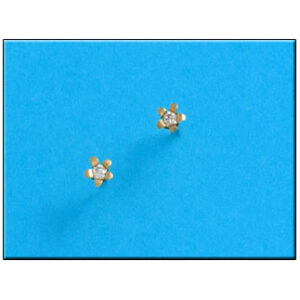 Pendientes oro 18kl flor