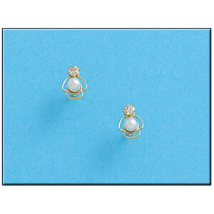 Pendientes oro 18kl perlas