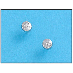 Pendientes oro blanco 18kl redondos