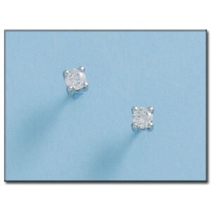 Pendientes oro blanco 18kl - 4x4