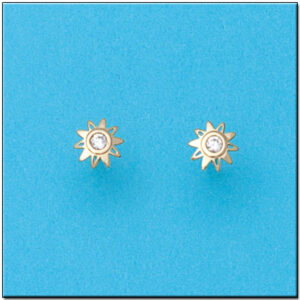 Pendientes oro 18kl sol