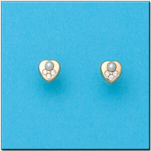 Pendientes oro 18kl corazon