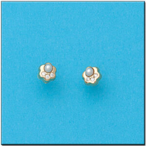 Pendientes oro 18kl flor