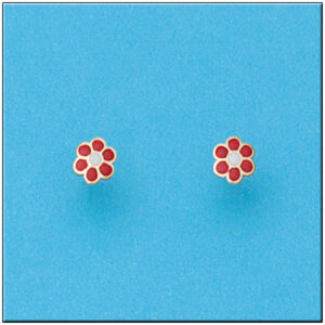 Pendientes oro 18kl flor
