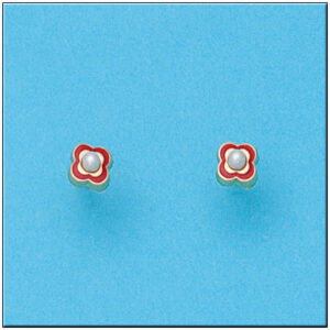 Pendientes oro 18kl flor