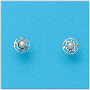 Pendientes oro blanco 18kl estrellas