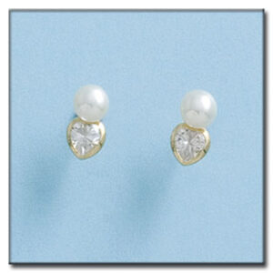 Pendientes oro de 18kl perlas