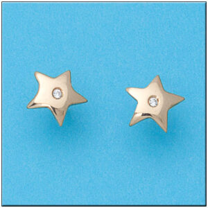 Pendientes oro 18kl estrellas