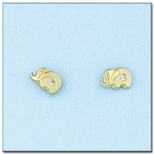 Pendientes oro 18kl elefante - 7x4.50mm