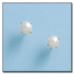 Pendientes oro 18kl perlas 5mm