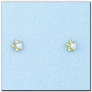 Pendientes oro 18kl estrella