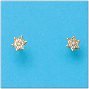 Pendientes oro 18kl estrellas