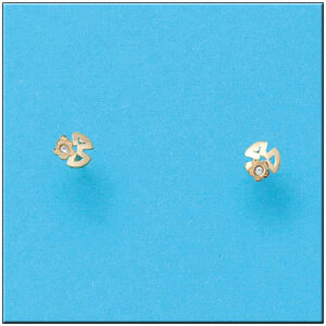 Pendientes oro 18kl trebol