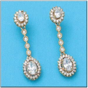 Pendientes oro 18kl circonitas