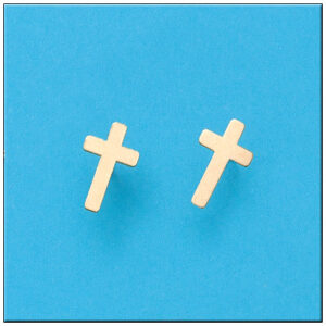 Pendientes oro 18kl cruz