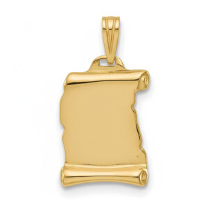 Placa oro 18kl pergamino lisa - 16x23mm
