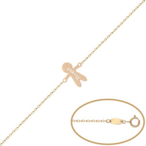 Pulsera oro 18kl niño + nombre
