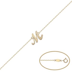 Pulsera oro 18kl letra inglesa
