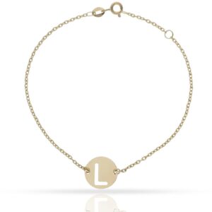 Pulsera oro 18kl letra - 12mm