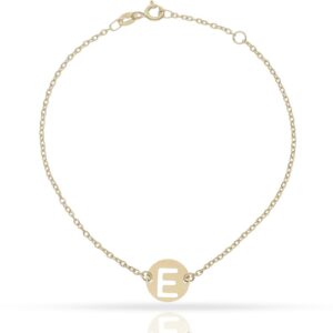 Pulsera oro 18kl letra - 10mm