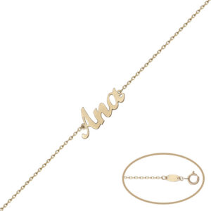 Pulsera oro 18kl nombre pequeño