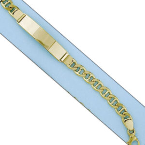 Pulsera oro 18kl ancla placa
