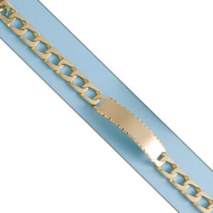 Pulsera oro 18kl maciza placa