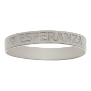 Anillo nombre oro blanco 18kl