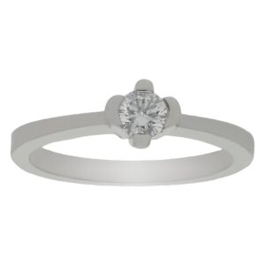 Sortija oro blanco 18kl circonita
