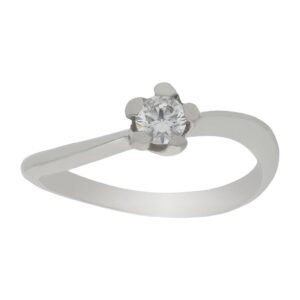 Sortija oro blanco 18kl circonita