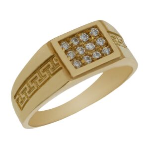Solitario oro 18kl greca