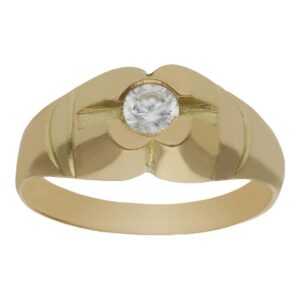 Solitario oro 18kl circonita