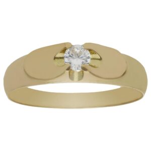 Solitario oro 18kl circonita