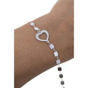 Pulsera chapitas corazón