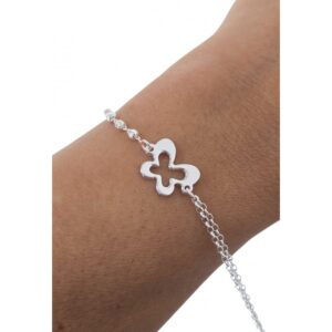 Pulsera doble cadena mariposa