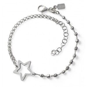 Pulsera estrella cadena combinada