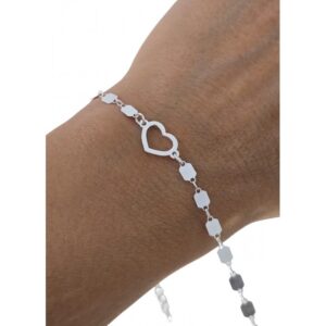 Pulsera chapitas corazón
