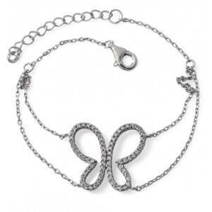 Pulsera rodio mariposa