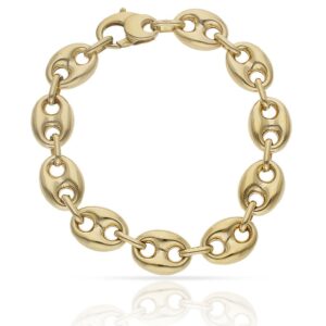 Pulsera oro 18kl hueca calabrote - 12mm