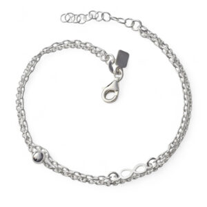 Pulsera doble cadena infinito bola