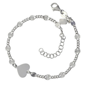 Pulsera barbada dibujo corazón