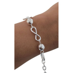 Pulsera bolas infinitos rombos