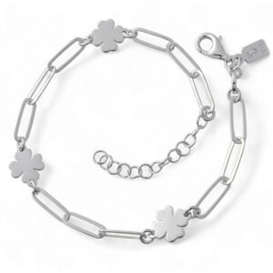 Pulsera cadena forzada trébol