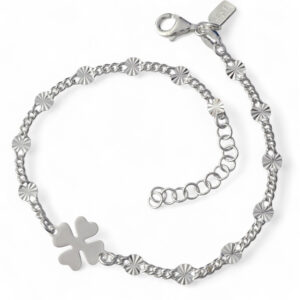 Pulsera dibujo tallado trébol