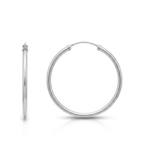 Aros oro blanco 18kl - 25mm