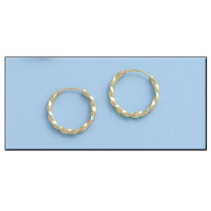 Aros oro 18kl rizados - 13mm