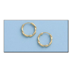 Aros oro 18kl rizados - 11mm