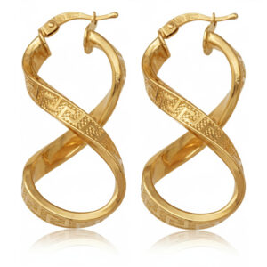 Aros oro 18kl greca - 17x37mm